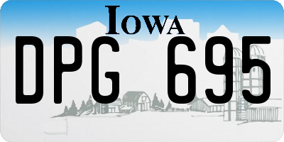 IA license plate DPG695