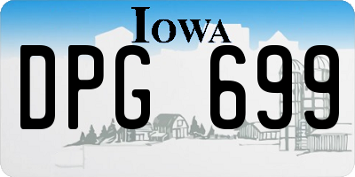 IA license plate DPG699