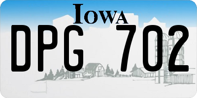 IA license plate DPG702