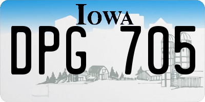 IA license plate DPG705