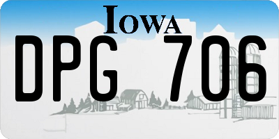 IA license plate DPG706