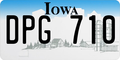 IA license plate DPG710