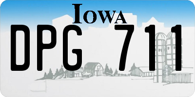 IA license plate DPG711