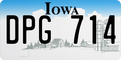IA license plate DPG714