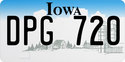 IA license plate DPG720
