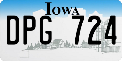 IA license plate DPG724