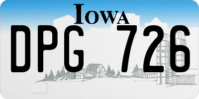 IA license plate DPG726