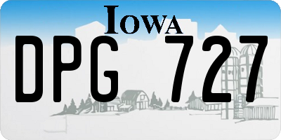 IA license plate DPG727