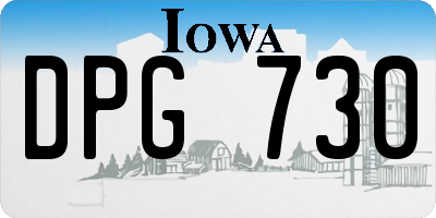 IA license plate DPG730