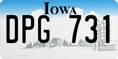 IA license plate DPG731