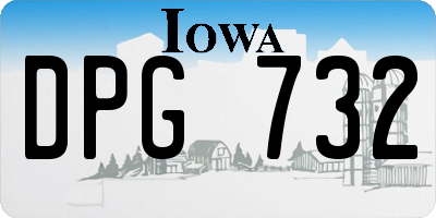 IA license plate DPG732
