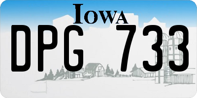 IA license plate DPG733