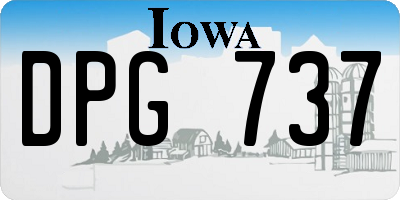 IA license plate DPG737