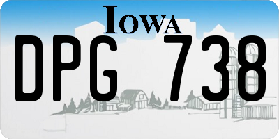 IA license plate DPG738