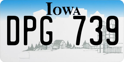 IA license plate DPG739