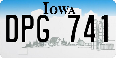 IA license plate DPG741