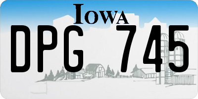 IA license plate DPG745