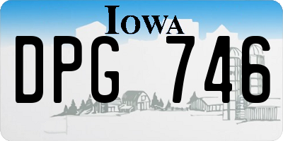 IA license plate DPG746