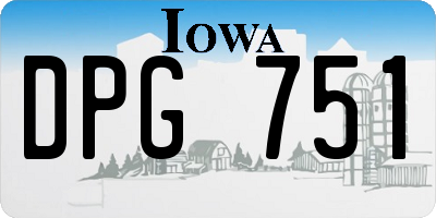IA license plate DPG751