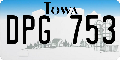 IA license plate DPG753