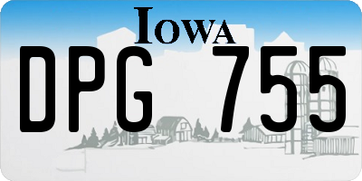 IA license plate DPG755