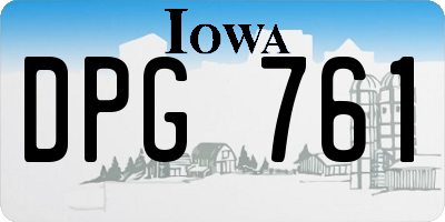 IA license plate DPG761