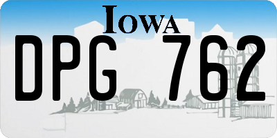 IA license plate DPG762