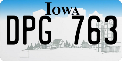 IA license plate DPG763