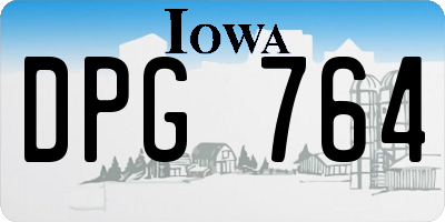 IA license plate DPG764