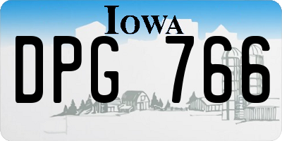 IA license plate DPG766