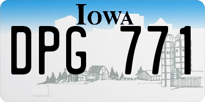 IA license plate DPG771