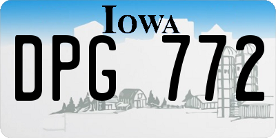 IA license plate DPG772