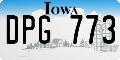 IA license plate DPG773
