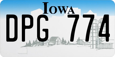 IA license plate DPG774