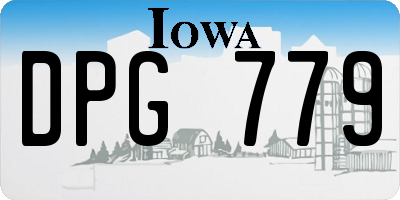 IA license plate DPG779
