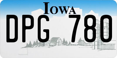 IA license plate DPG780