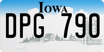 IA license plate DPG790