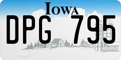 IA license plate DPG795