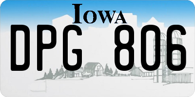 IA license plate DPG806