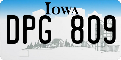 IA license plate DPG809