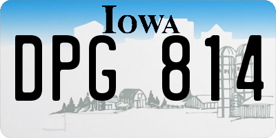 IA license plate DPG814