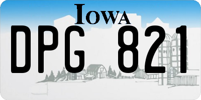 IA license plate DPG821