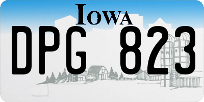 IA license plate DPG823