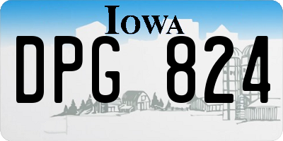 IA license plate DPG824