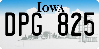 IA license plate DPG825