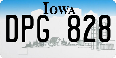 IA license plate DPG828