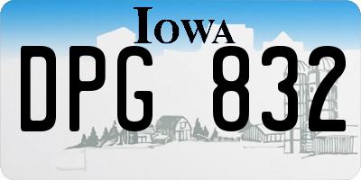 IA license plate DPG832