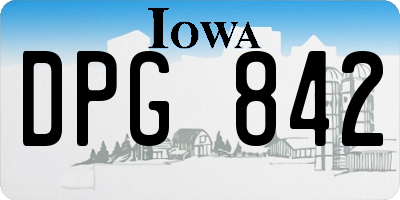 IA license plate DPG842