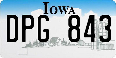IA license plate DPG843