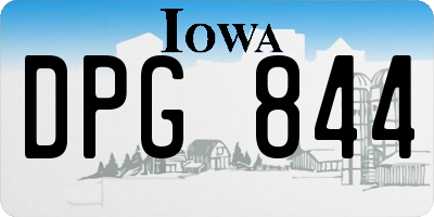IA license plate DPG844
